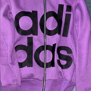 Adidas Purple and Black Jacket Sleek Design
